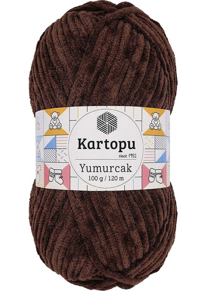 Yumurcak Kadife El Örgü Ipi Kahverengi K818