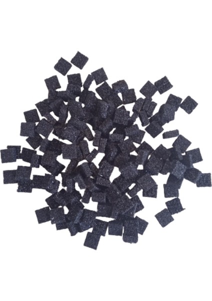 Seramik Mozaik Taşı _kare Siyah Taş 250 Adet_ölçü (8X8X3MM)