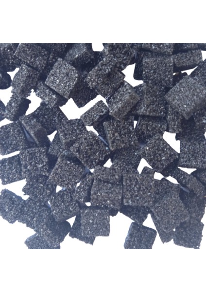 Seramik Mozaik Taşı _kare Siyah Taş 250 Adet_ölçü (8X8X3MM)