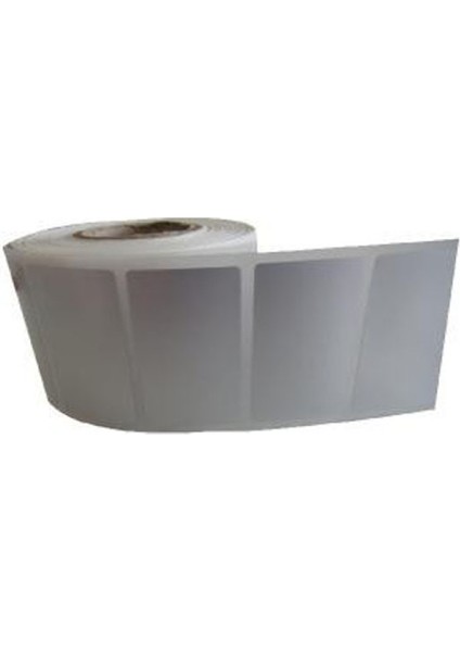 Silver Mat Barkod Etiketi 40X60 Tekli 1000 Lik Sarım
