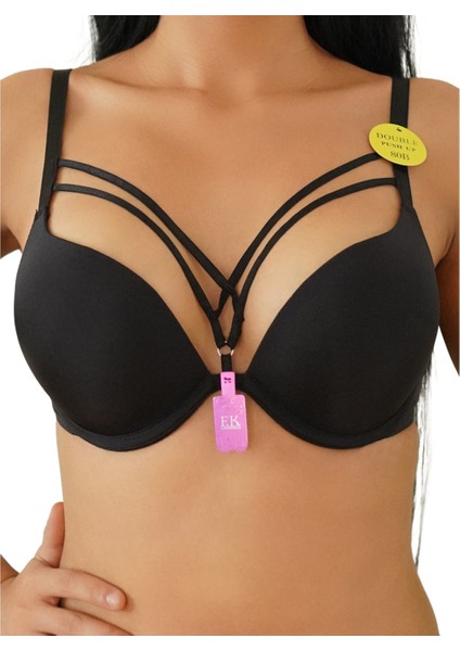 Double Push Up Extra Destekli Siyah Sütyen Siyah 998
