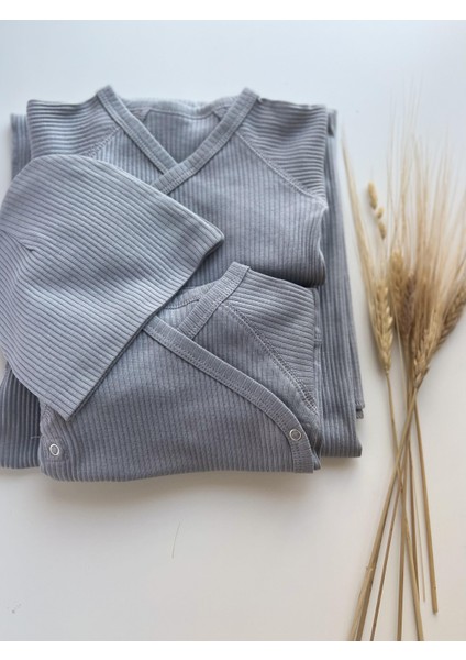 Antrasit Fitilli Organik Modal 5'li Hastane Çıkışı Seti Newborn(0-3 Ay) fiyatları