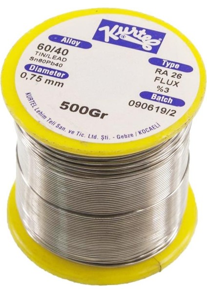 Lehim 500GR 0.75MM 60/40 Kurtel