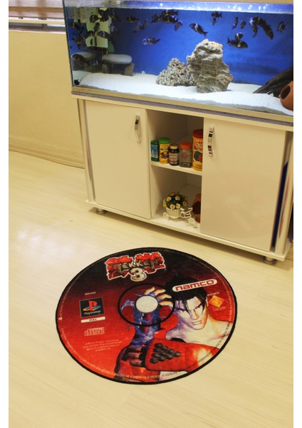 Tekken Oyun Cd'si Şeklinde Süngerli Yüzey -Kaymaz Taban Halı fiyatları