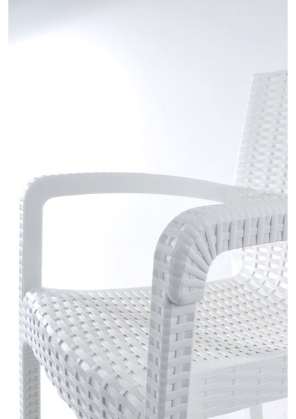 Rattan Masa Takımı 80x140 Camlı Masa 4 Kişilik Sandalye Seti Beyaz Bahçe Balkon Teras Takımı indirimleri