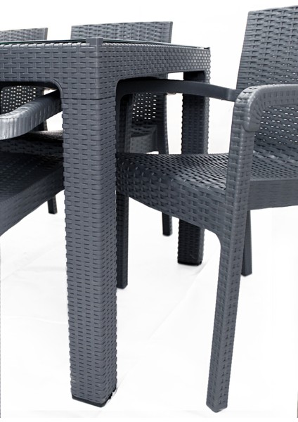 Rattan Masa Takımı 80x140 Camlı Masa 4 Kişilik Sandalye Seti Bahçe Balkon Teras Takımı modelleri
