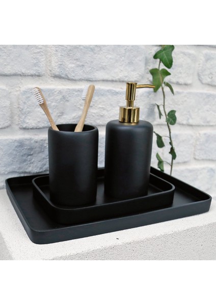 Victoria Dikdörtgen Tepsi Büyük Siyah fırsatları