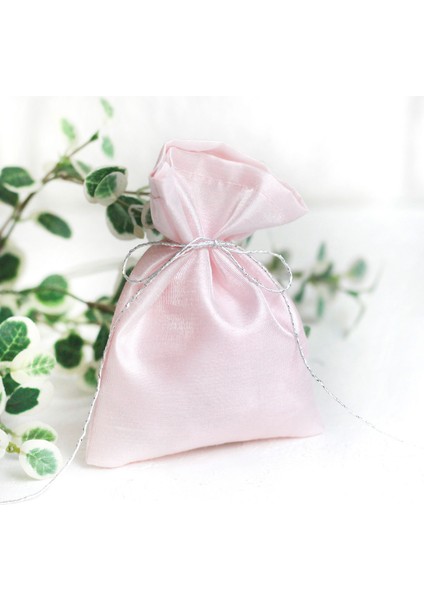 Pembe-somon osmanlı ipeği kese, 9x12 cm 10 adet