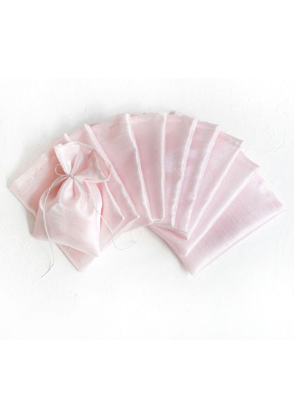 Pembe-somon osmanlı ipeği kese, 9x12 cm 10 adet fiyatları