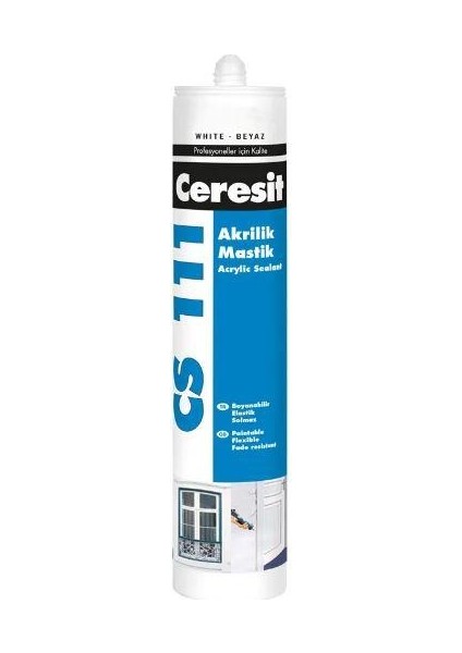 Silikonize Akrilik Mastik Beyaz Cs 111 240 ml