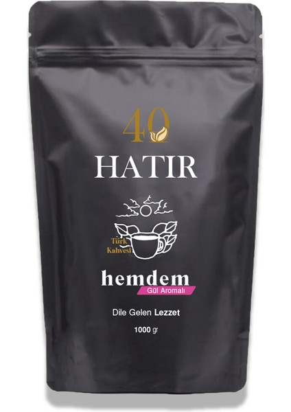 40 Hatır grül Aromalı Türk Kahvesi 100gr x 10 Adet Hemdem 10X100 gr