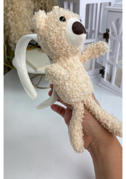 Peluş Figürlü Taç Beyaz SBT1309