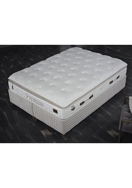 Premium Pedli Tavşan Tüyü Torba Yaylı Anatomik Sünger Yatak 90X190