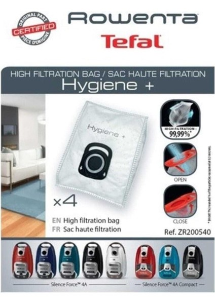 Rowenta Hygiene+ Toz Torbası(Bir Pakette 4 Adet) Restoyapı