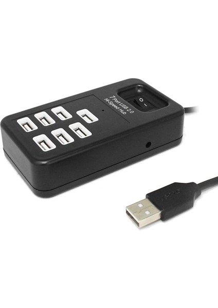 USB 2.0 Hub Çoklayıcı 7 Port Anahtarlı Hadron HN-154
