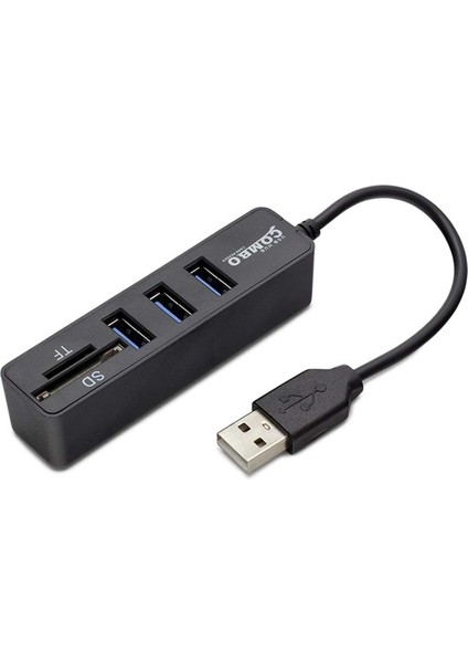 USB 2.0 Hub Çoklayıcı 3 Port Sd/tf Hadron HDX-7009