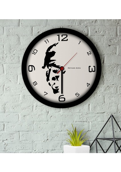 Kişiye Özel Atatürk Temalı Ahşap Duvar Saati-7