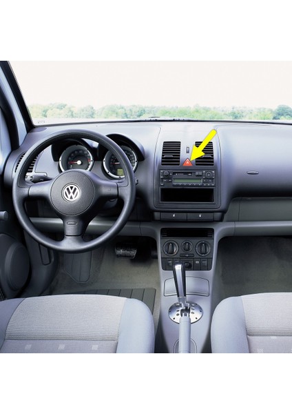 Vw Lupo 1999-2006 Dörtlü Flaşör Düğmesi Kırmızı Üçgen Ikaz Tuşu 6N0953235C