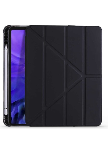 Apple iPad Air 5 ve Aİr 4 10.9 Inç 2022 Kılıf Kalem Bölmeli Kapaklı Origami Tasarım