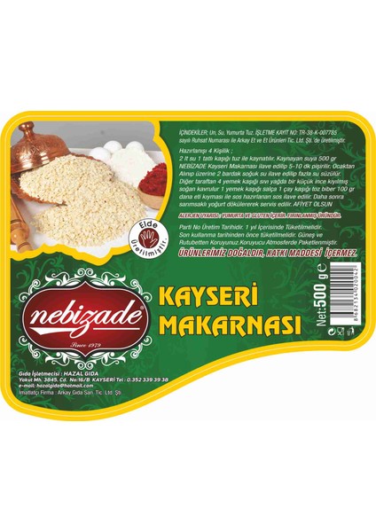 Kesme Makarna 500 gr