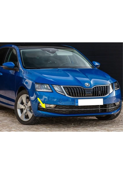 Skoda Octavia 3 2017-2020 Ön Tampon Sağ Sis Çerçevesi Izgarası Krom 5E0807682G