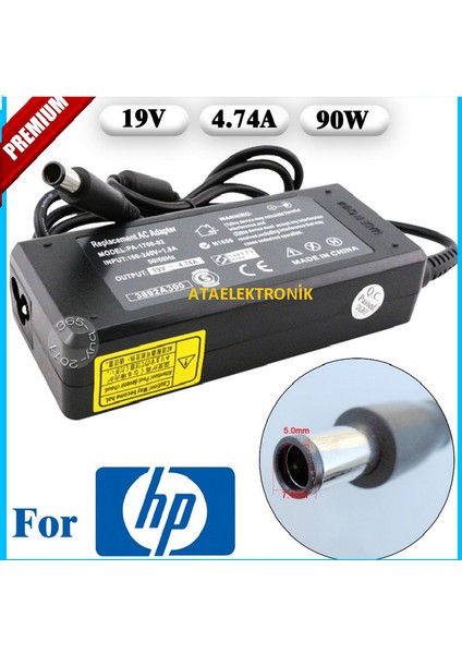 Hp G6 G62 Serisi Uyumlu Şarj Iğneli 19 Volt Laptop Notebook Adaptör Şarj Aleti 19 Volt 4.74 Amper-7.4mm 5.0mm Ucu Iğneli fiyatları