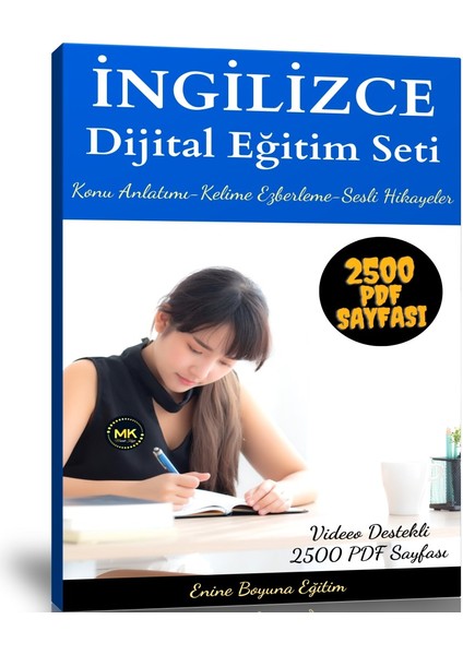 Enine Boyuna Eğitim Ingilizce Dijital Eğitim Seti (2500 Pdf Sayfası ve Kodlarla Ingilizce)