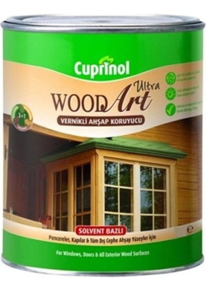 Woodart Ultra Vernikli Ahşap Koruyucu 2,5 Lt. Ultra Beyaz