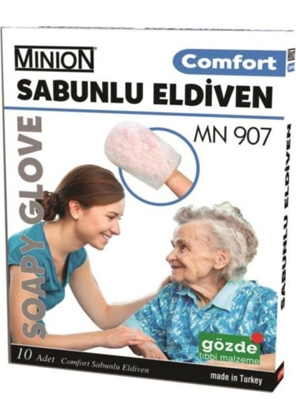 Çiçek Özlü Sabunlu Eldiven 10 Adet