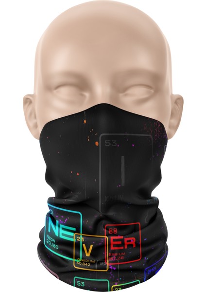 Never Give Up Neon Desenli Bandana Boyunluk Outdoor Balaklava fiyatları
