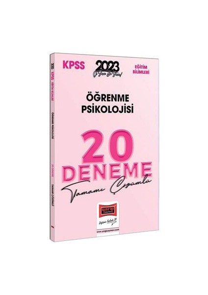 2023 KPSS Eğitim Bilimleri Öğrenme Psikolojisi Tamamı Çözümlü 20 Deneme