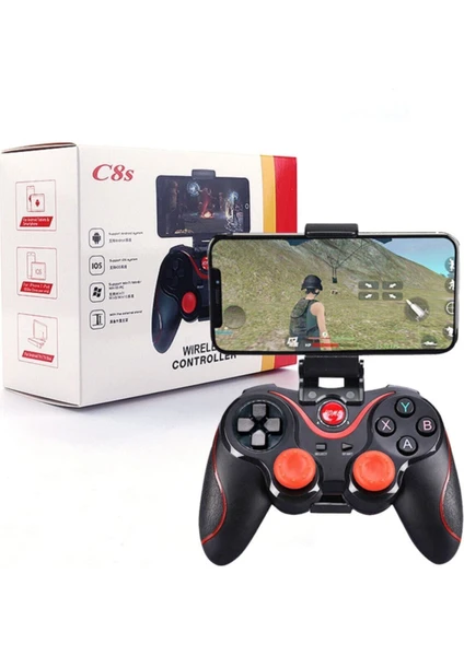 Pubg C8S Wireless Kablosuz Oyun Kolu Bluetooth Joystick Gamepad