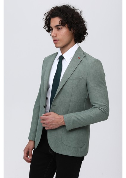 Özel Beyaz Düz Yaka Slimfit Erkek Gömlek