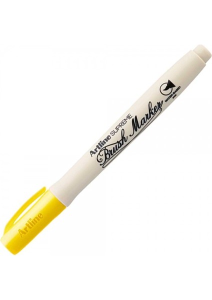 : Supreme Brush Marker Esnek Fırça Uçlu Kalem : Fosforlu Sarı