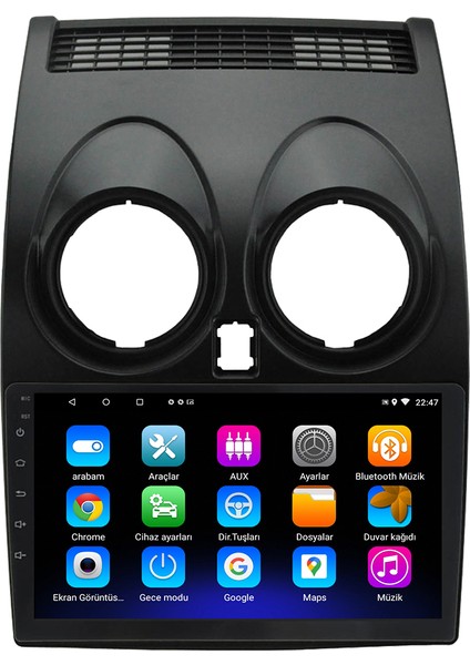 Nissan Qashqai Android 12 Kablosuz Carplay Navigasyon Multimedya Ekran Teyp - MY-0609W-NİSSAN Qashqai