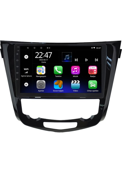 Nissan Qashqai Android 12 Kablosuz Carplay Navigasyon Multimedya Ekran Teyp - MY-0609W-NİSSAN Qashqai