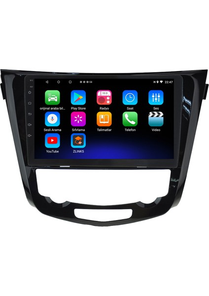 Nissan Qashqai Android 12 Kablosuz Carplay Navigasyon Multimedya Ekran Teyp - MY-0609W-NİSSAN Qashqai