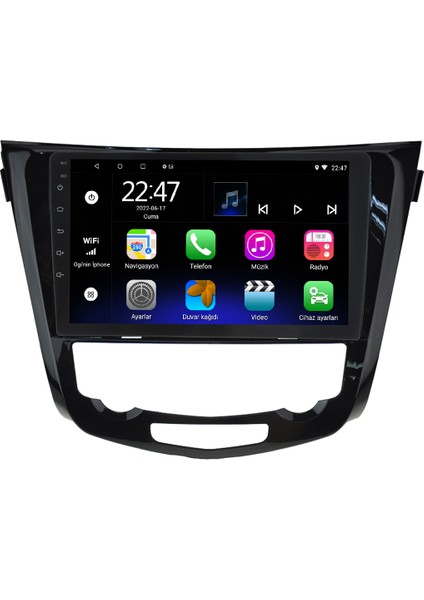 Nissan Qashqai Android 12 Kablosuz Carplay Navigasyon Multimedya Ekran Teyp - MY-0609W-NİSSAN Qashqai modelleri