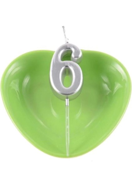 Mum Rakam 7 cm Gümüş 6 No