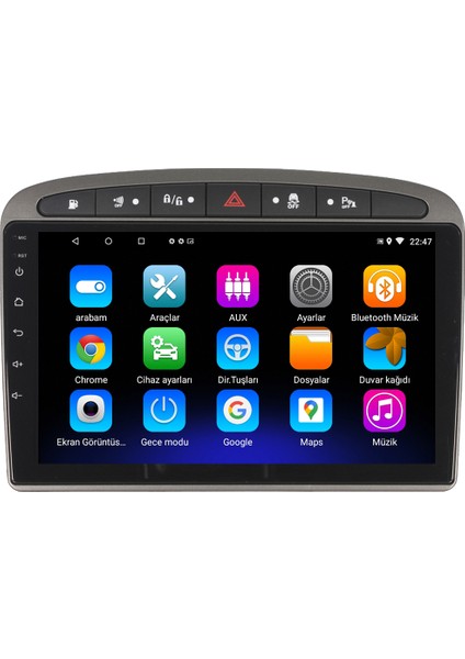 Peugeot 308-408 Android 12 Kablosuz Carplay Navigasyon Multimedya Ekran Teyp - MY-0609W-PEUGEOT 308-408