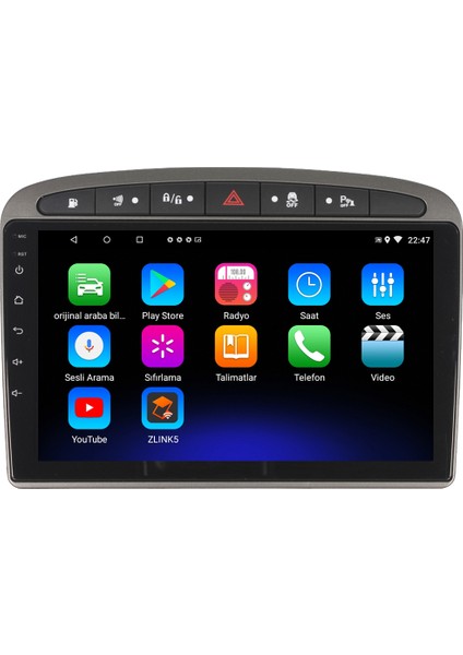 Peugeot 308-408 Android 12 Kablosuz Carplay Navigasyon Multimedya Ekran Teyp - MY-0609W-PEUGEOT 308-408