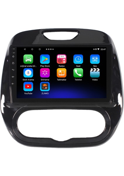 Renault Captur Android 12 Kablosuz Carplay Navigasyon Multimedya Ekran Teyp - MY-0609W-RENAULT Captur
