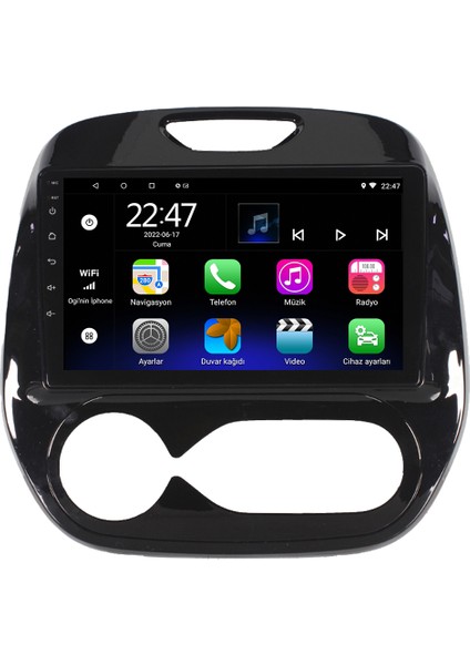 Renault Captur Android 12 Kablosuz Carplay Navigasyon Multimedya Ekran Teyp - MY-0609W-RENAULT Captur