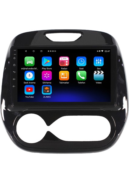 Renault Captur Android 12 Kablosuz Carplay Navigasyon Multimedya Ekran Teyp - MY-0609W-RENAULT Captur