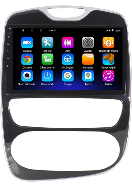 Renault Clio 4 Android 12 Kablosuz Carplay Navigasyon Multimedya Ekran Teyp - MY-0609W-RENAULT Clio 4