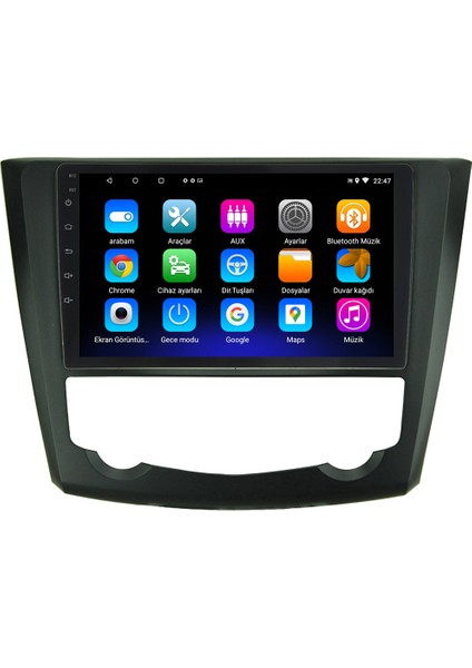 Renault Kadjar Android 12 Kablosuz Carplay Navigasyon Multimedya Ekran Teyp - MY-0609W-RENAULT Kadjar
