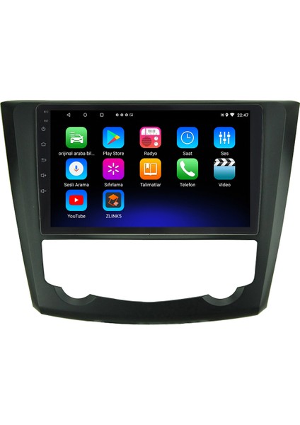 Renault Kadjar Android 12 Kablosuz Carplay Navigasyon Multimedya Ekran Teyp - MY-0609W-RENAULT Kadjar