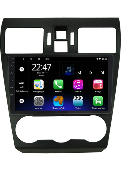 Subaru Forester Android 12 Kablosuz Carplay Navigasyon Multimedya Ekran Teyp - MY-0609W-SUBARU Forester