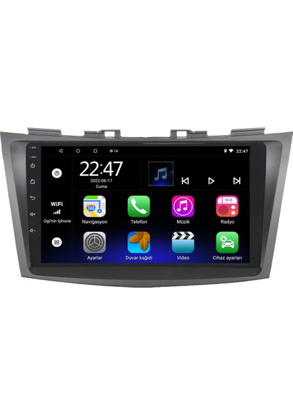 Suzuki Swift Android 12 Kablosuz Carplay Navigasyon Multimedya Ekran Teyp - MY-0609W-SUZUKİ Swift