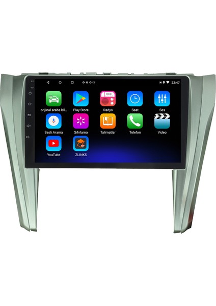 Toyota Camry Android 12 Kablosuz Carplay Navigasyon Multimedya Ekran Teyp - MY-0609W-TOYOTA Camry